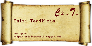 Csizi Terézia névjegykártya
