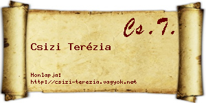 Csizi Terézia névjegykártya