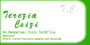 terezia csizi business card